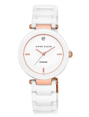 Anne Klein Women's Diamond Accented Bracelet Watch 