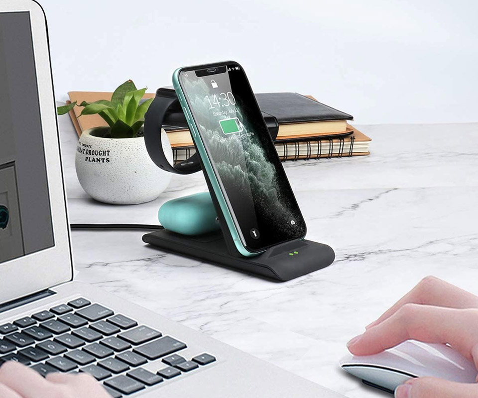 HATALKIN 3-In-1 Wireless Charging Station For Apple Devices