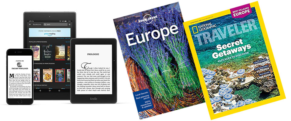 Read travel and other magazines for free on Amazon Prime Reading