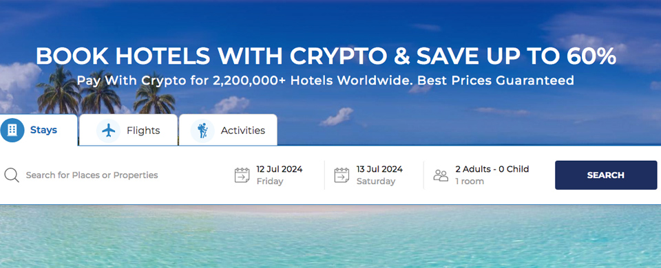 Travala - book hotel and flights