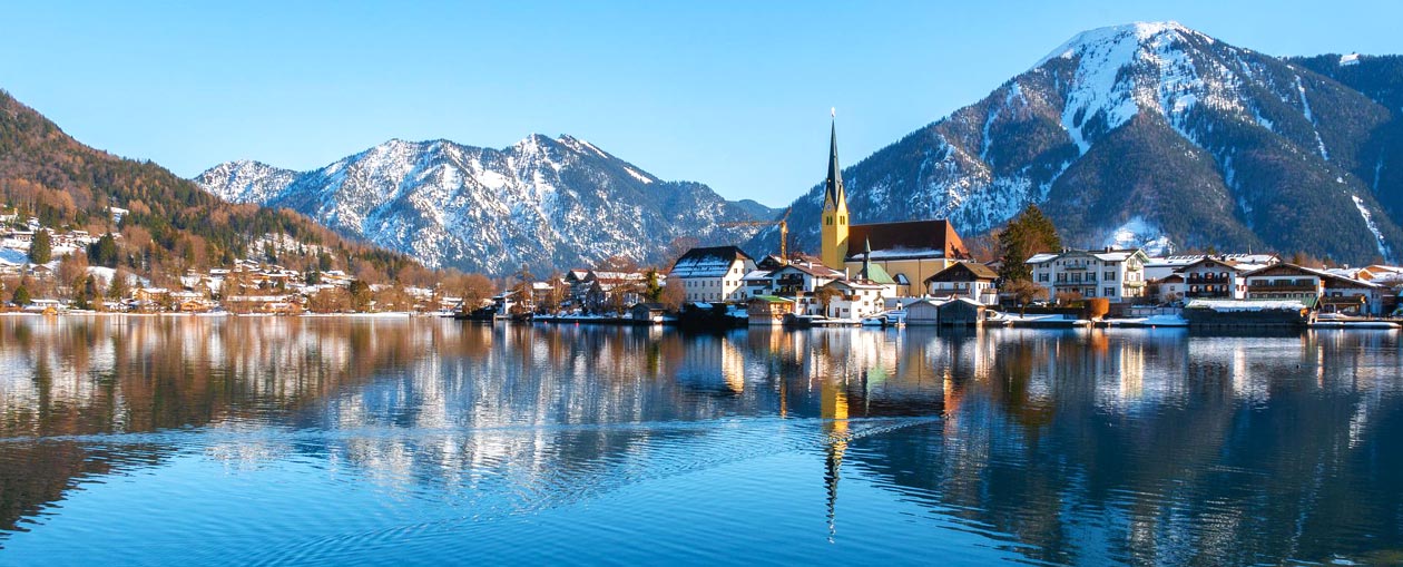 Rottach-Egern, town located on Lake Tegernsee Bavaria Germany
