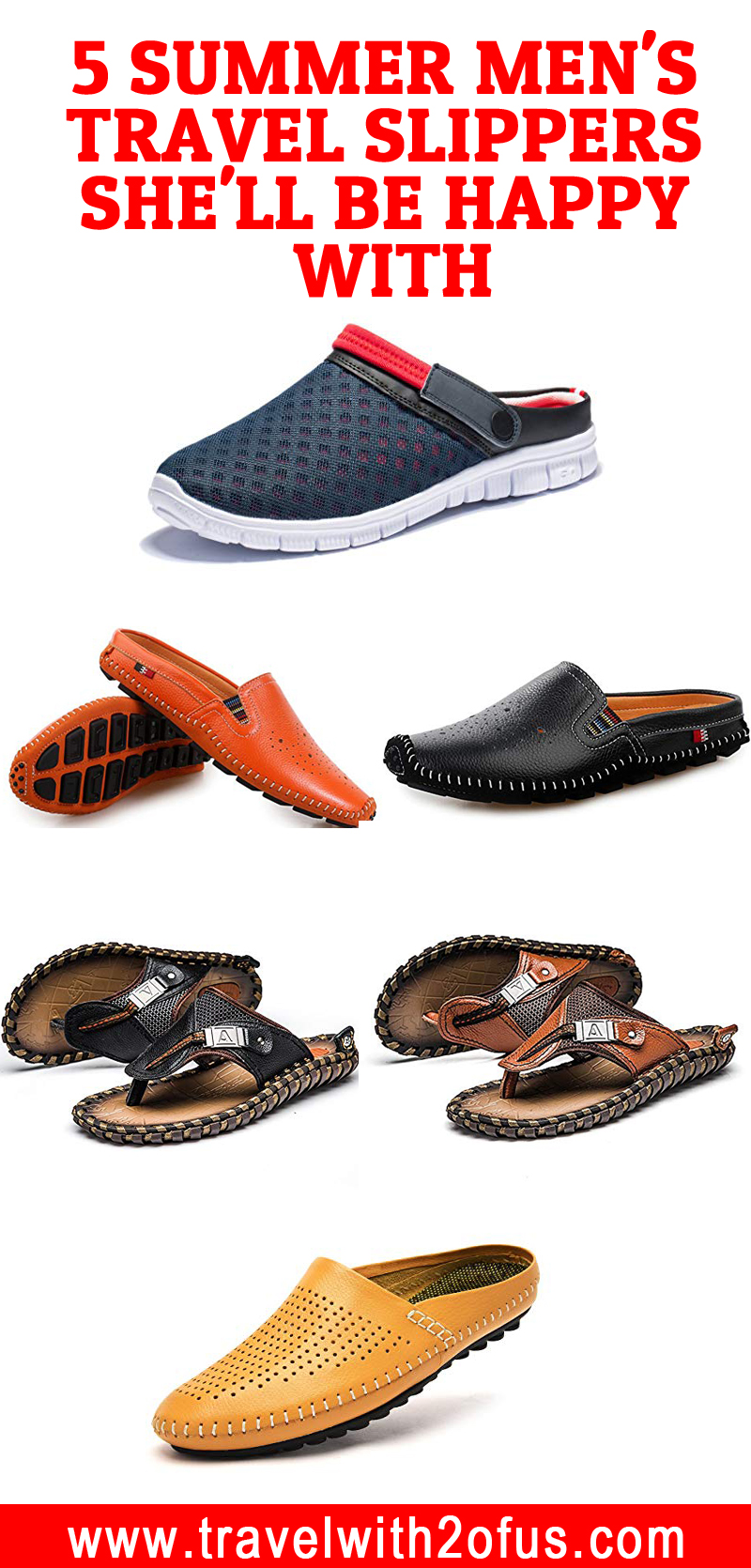 mens travel slippers with case