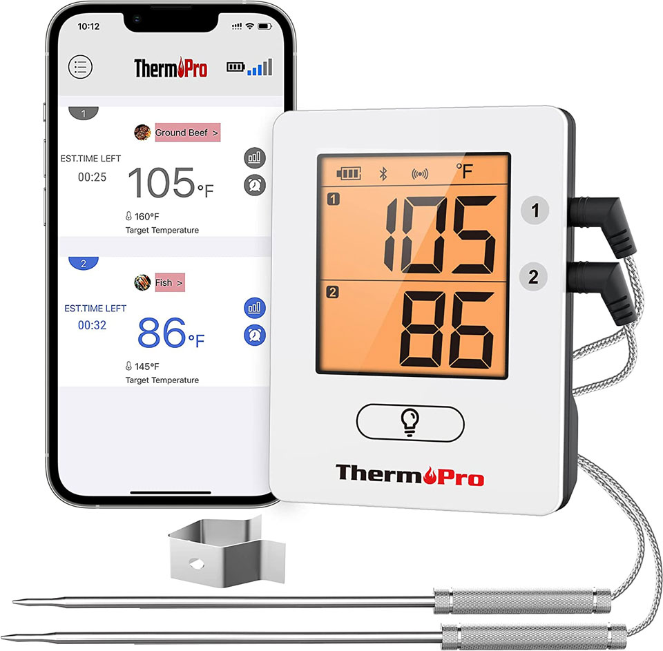 ThermoPro 650FT Bluetooth Meat Thermometer For Meat Smokers