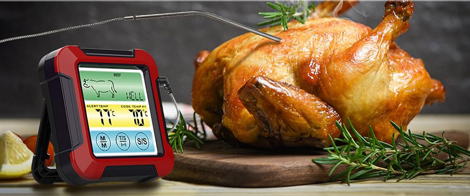 VAUNO Digital Meat Thermometer For Cooking And Grilling