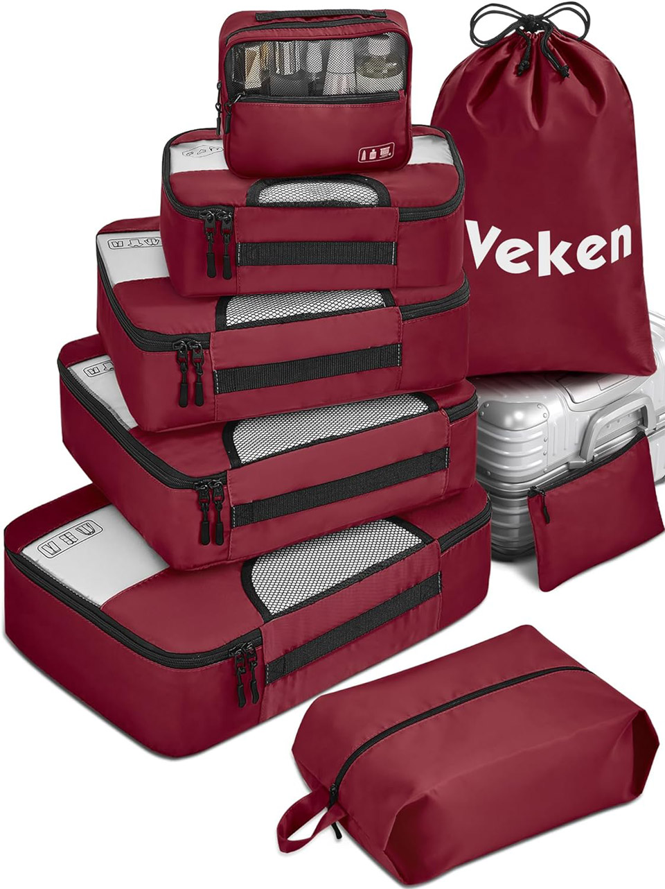 Veken 8 Set Packing Cubes For Travel