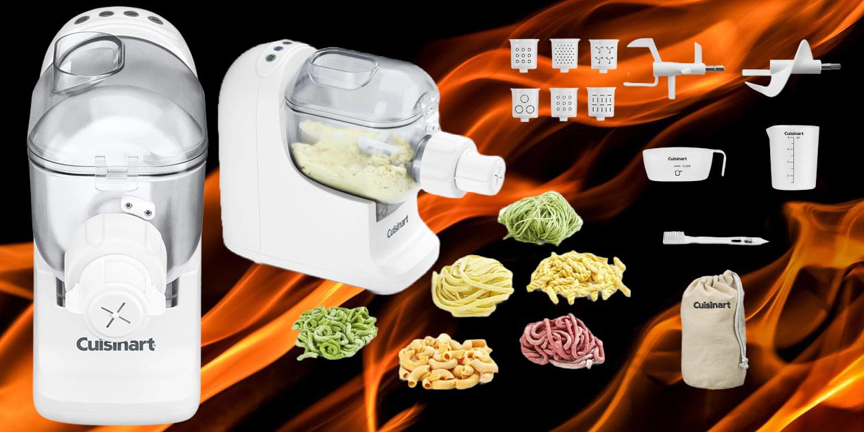 Emeril Lagasse Pasta And Beyond 2-in-1 Automatic Pasta Maker, 8 Pasta Discs